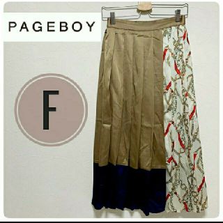 ページボーイ(PAGEBOY)のPAGEBOY ページボーイ プリーツスカート スカーフ切替 ロングスカート(ロングスカート)