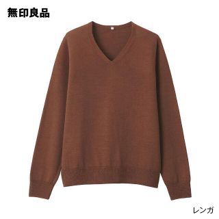 ムジルシリョウヒン(MUJI (無印良品))のウールシルク洗える　Vネックセーター(ニット/セーター)