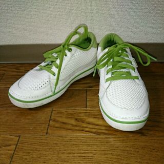 クロックス(crocs)のhy様 crocs golfクロックス/ ゴルフ シューズ 白×緑 25(その他)