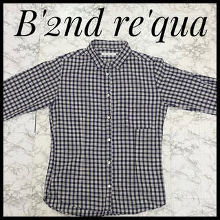 ビーセカンドレクア(B'2nd re'qua)のB'2nd re'qua レディースチェックシャツ　ブラウス　Sサイズ(シャツ/ブラウス(長袖/七分))