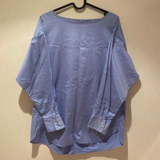 ニコアンド(niko and...)の美品　ニコアンド　プルオーバー　シャツ　ブルー　L(シャツ/ブラウス(長袖/七分))