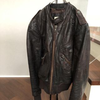 極美品❗️ZARA ブラウン系フェイクレザージャケット　サイズM シングル