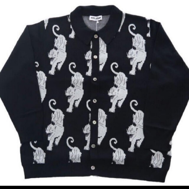 ALLEGE(アレッジ)のTTT_MSW 21aw Panther Knit Cardigan ブラック  メンズのトップス(カーディガン)の商品写真