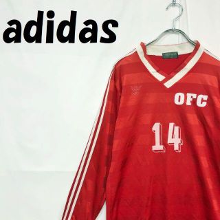 アディダス(adidas)のアディダス デサント社製 サッカー ユニフォーム Vネック OFC #14 L(ウェア)