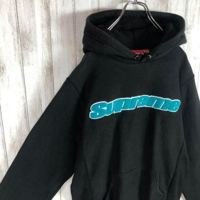 【即完売】 Supreme パイル 刺繍ロゴ 肉厚 パーカー 希少 入手困難