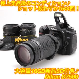 Nikon D7500 標準&望遠&単焦点トリプルレンズセット