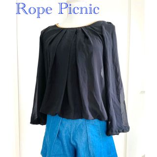 ロペピクニック(Rope' Picnic)の【美品】Rope Picnic シアージョゼットギャザーブラウス サイズM(その他)