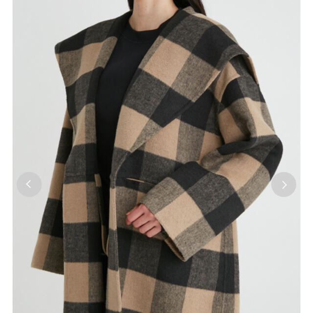 Mila Owen(ミラオーウェン)のビックカラー接結シャギーコート レディースのジャケット/アウター(ガウンコート)の商品写真
