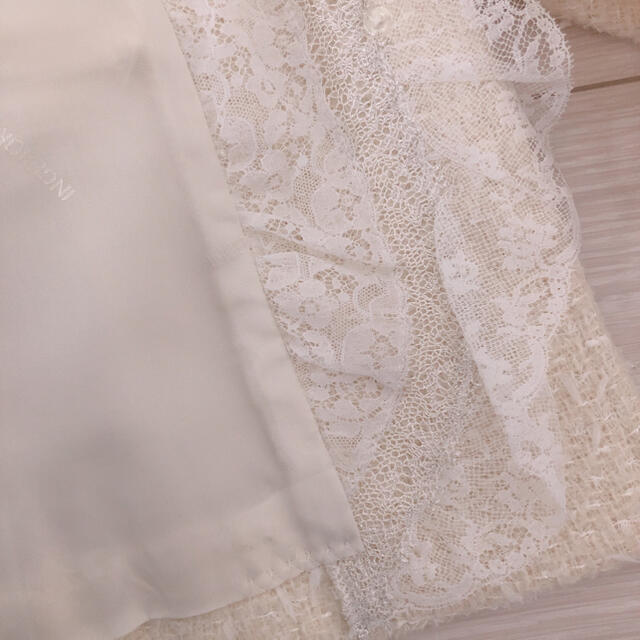 新品】インゲボルグ ラメ入り レース付き ツイード ジャケット