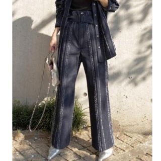 アメリヴィンテージ(Ameri VINTAGE)のAmeri VINTAGE NEEDLE STRIPE DENIM PANTS(デニム/ジーンズ)