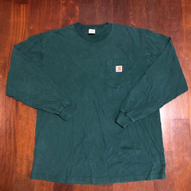 carhartt(カーハート)のCarhartt カーハート ロンT グリーン　Lサイズ　初期モデル メンズのトップス(Tシャツ/カットソー(七分/長袖))の商品写真