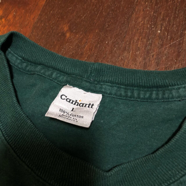 carhartt(カーハート)のCarhartt カーハート ロンT グリーン　Lサイズ　初期モデル メンズのトップス(Tシャツ/カットソー(七分/長袖))の商品写真