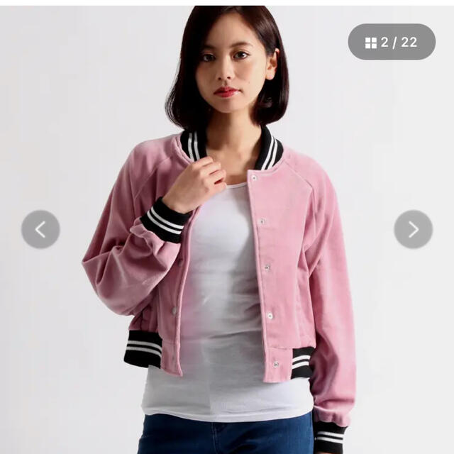 WEGO - ベロアショートスタジャンピンク【お買い得!】即購入 WEGO - ベロアショートスタジャンピンク【お買い得!】即購入
