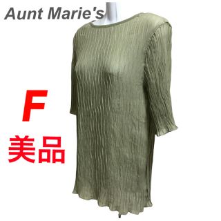 アントマリーズ(Aunt Marie's)のアントマリーズ　シフォン楊柳ハーフスリーブブラウス シャツ ブラウス　F(シャツ/ブラウス(長袖/七分))