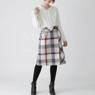 バーバリーブルーレーベル(BURBERRY BLUE LABEL)の新品　ブルーレーベルクレストブリッジ  ドッキングワンピース　ニット(ひざ丈ワンピース)