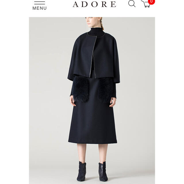 ADORE(アドーア)の白洋舎済　アドーア　ADORE  上質　ジャケット　コート レディースのジャケット/アウター(ノーカラージャケット)の商品写真