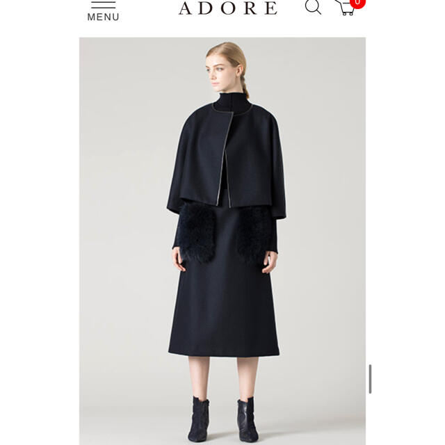 ADORE(アドーア)の白洋舎済　アドーア　ADORE  上質　ジャケット　コート レディースのジャケット/アウター(ノーカラージャケット)の商品写真