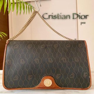 クリスチャンディオール(Christian Dior)の正規品 Cristian Dior ハニカム柄 レザーチェーンショルダーバッグ(ショルダーバッグ)