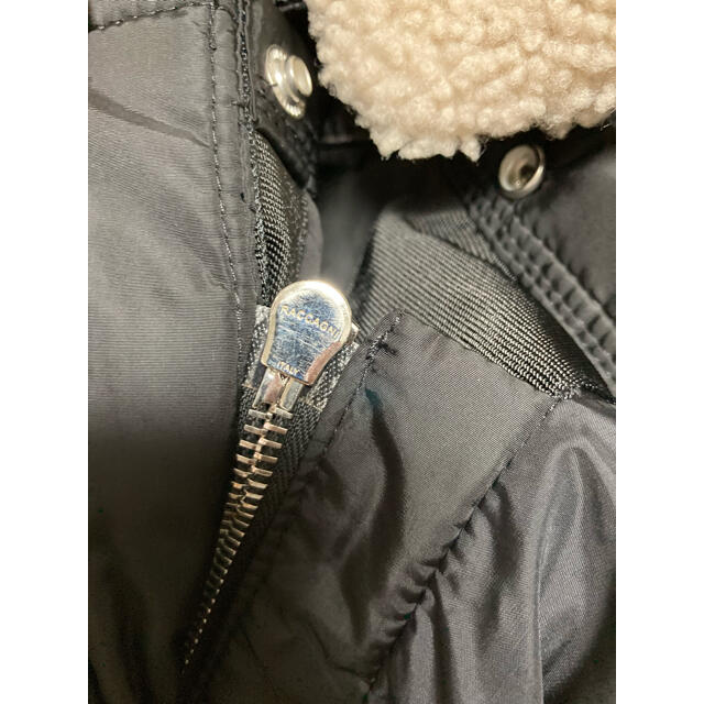 MONCLER(モンクレール)のレア　モンクレール　ダウンジャケット　ムートン　ボア　レザー　フード　黒　00 メンズのジャケット/アウター(ダウンジャケット)の商品写真