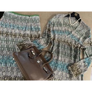 ミッソーニ(MISSONI)の☆ 彡ミッソーニ☆彡最高級オレンジタグ！豪華セットアップ！(ひざ丈ワンピース)