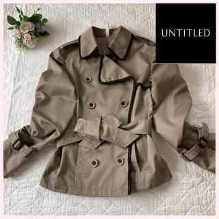 アンタイトル(UNTITLED)の美品　untitled アンタイトル　ショートトレンチコート 日本製(トレンチコート)