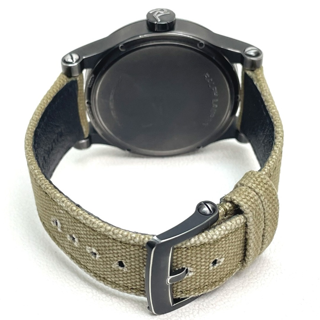 Ralph Lauren(ラルフローレン)のラルフローレン RALPH LAUREN サファリRL67 RLR0220900 スポーティング クロノメーター 腕時計 SS ブラック/カーキベルト メンズの時計(腕時計(アナログ))の商品写真