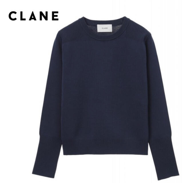 CLANE ベーシックコンパクトニットトップス　定価12100円　クラネのサムネイル