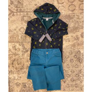 プチバトー(PETIT BATEAU)のプチバトーパーカー&パンツ&ZAKANAKA Tシャツ✖️3枚(Tシャツ/カットソー)