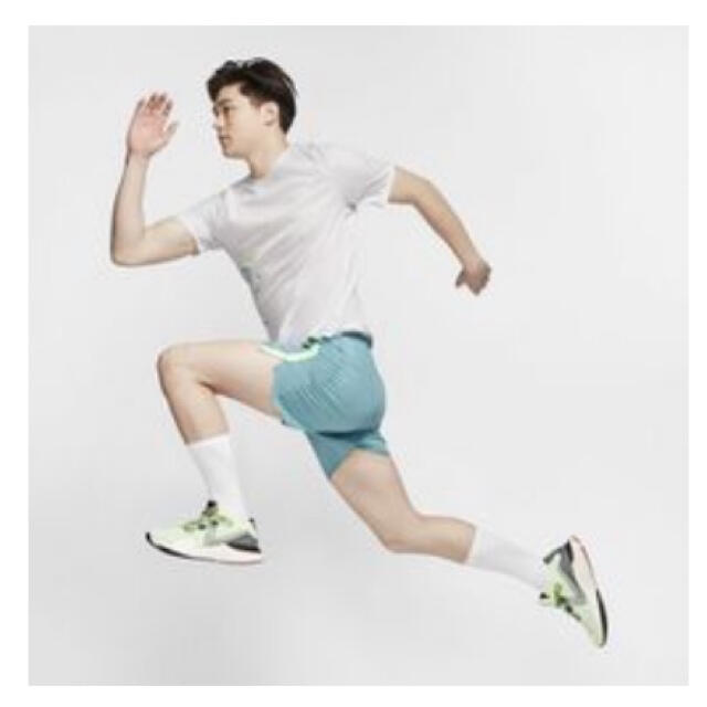 NIKE(ナイキ)のNIKE ランニングショートパンツ　メンズXL グリーン　インナーパンツ付き スポーツ/アウトドアのランニング(ウェア)の商品写真