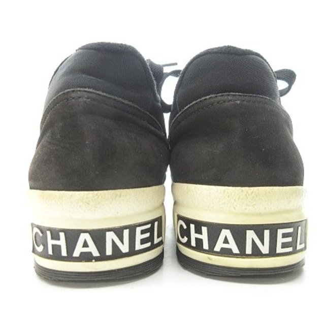 CHANEL(シャネル)のシャネル スニーカー ココマーク ナイロン スエード ブラック 黒 37 24 レディースの靴/シューズ(スニーカー)の商品写真