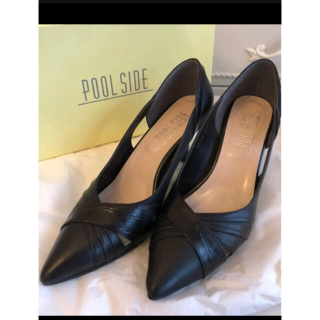 POOL SIDE(プールサイド)の✴︎POOLSIDE✴︎プールサイド パンプス  ブラック 23.5cm レディースの靴/シューズ(ハイヒール/パンプス)の商品写真