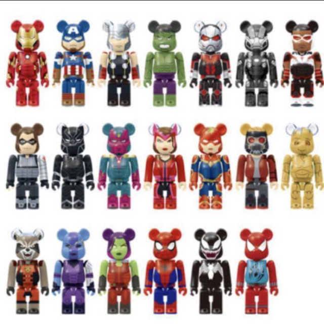 ハッピーくじ Marvel 1-20 BE@RBRICK ベアブリック賞 全種 - アメコミ