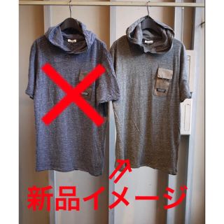 アンダーカバー(UNDERCOVER)のアンダーカバー カスリ天竺フード付き半袖カットソー(Tシャツ/カットソー(半袖/袖なし))