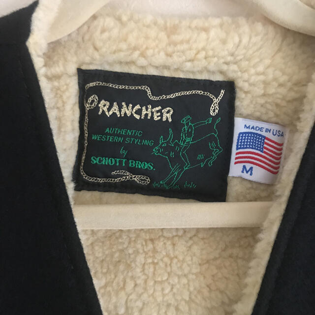 SCHOTT ショット× バックドロップ  RANCHER ボアベスト　Lサイズ