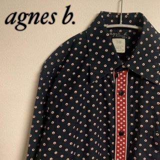 アニエスベー(agnes b.)の【希少】agnes b. アニエスベー　総柄　シャツ　ネイビー　vintage(シャツ)