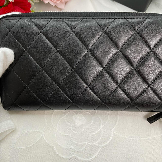 CHANEL - 美品❤️シャネル ラムスキン マトラッセ ラウンドファスナー