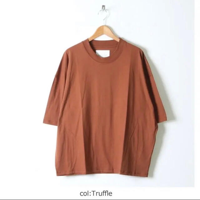 SUNSEA(サンシー)のスタジオニコルソン　21ss モックネック　Tシャツ　トリュフ　Mサイズ メンズのトップス(Tシャツ/カットソー(半袖/袖なし))の商品写真