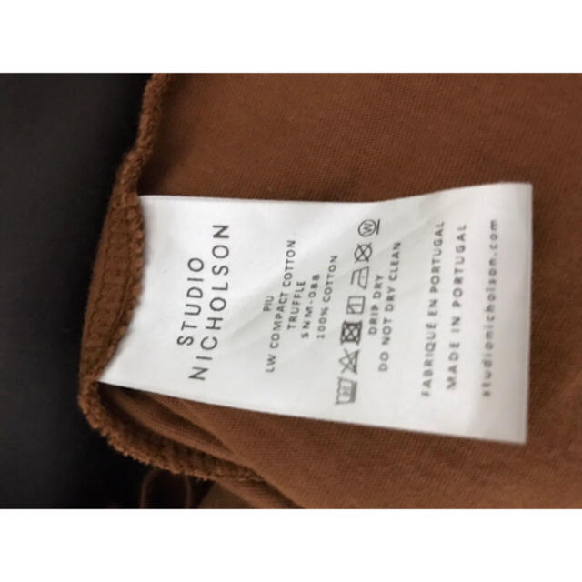 SUNSEA(サンシー)のスタジオニコルソン　21ss モックネック　Tシャツ　トリュフ　Mサイズ メンズのトップス(Tシャツ/カットソー(半袖/袖なし))の商品写真