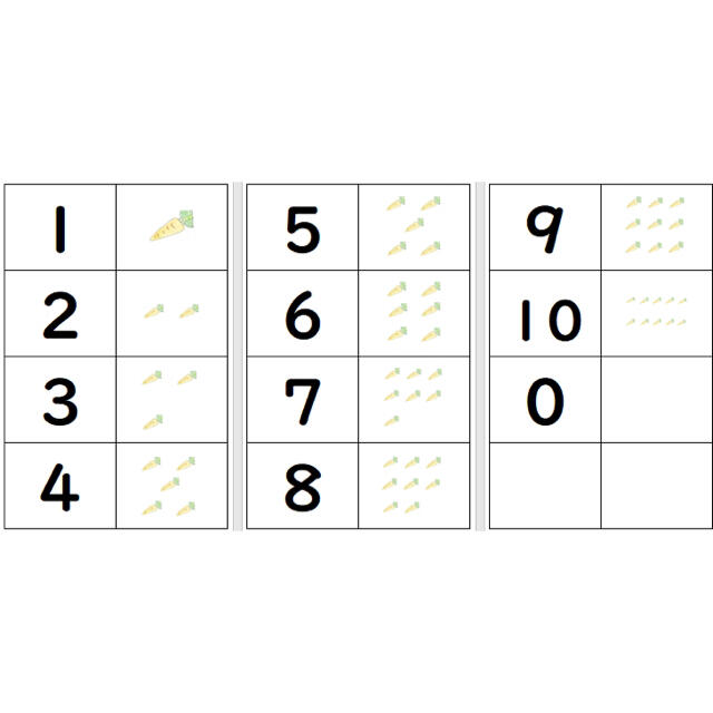 数字-個数マッチングカードver1 キッズ/ベビー/マタニティのおもちゃ(知育玩具)の商品写真