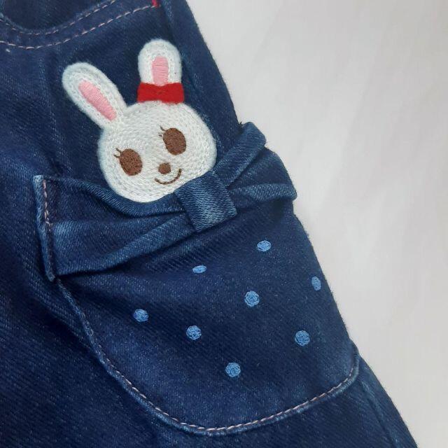 mikihouse(ミキハウス)の新品　ミキハウス　うさこ　デニム　ポケット　長ズボン　110 ドット　秋冬 キッズ/ベビー/マタニティのキッズ服女の子用(90cm~)(パンツ/スパッツ)の商品写真