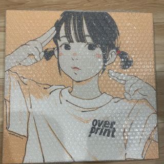 over print pop art canvas orange 古塔つみ(版画)