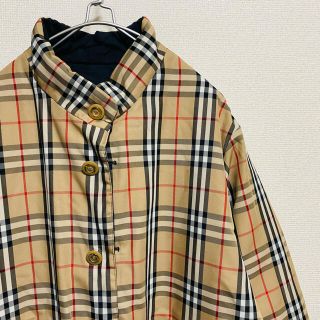 バーバリー(BURBERRY)の激レア　90s バーバリー ビッグサイズ　リバーシブル　キルティング　ブルゾン(ブルゾン)