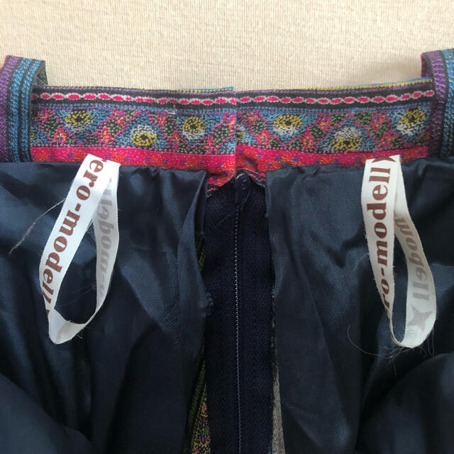 ヨーロピアン プリーツスカート ヨーロッパ古着 ヴィンテージ ピンク 青 ブルー レディースのスカート(ロングスカート)の商品写真