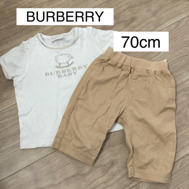 BURBERRY(バーバリー)の【訳有】BURBERRY/半袖Tシャツ70cm キッズ/ベビー/マタニティのベビー服(~85cm)(Ｔシャツ)の商品写真