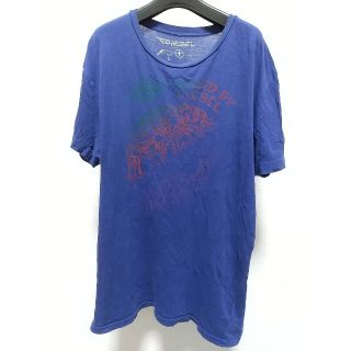 ディーゼル(DIESEL)のDIESEL プリント 半袖Tシャツ Ｌサイズ 青 ディーゼル インポート 古着(Tシャツ/カットソー(半袖/袖なし))