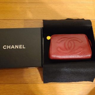 シャネル(CHANEL)のシャネルCHANELキャビアスキンミニポーチ(ポーチ)