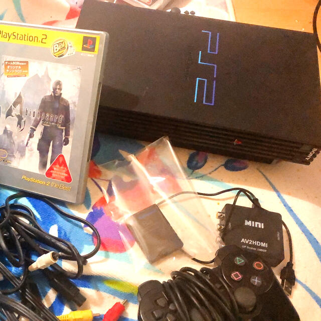 PS2本体とHDMI変換プラグ セット❤️バイオ4