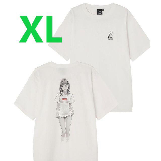 X-girl(エックスガール)のX-girl × KATSURA MASAKAZU S/S TEE 白 XL レディースのトップス(Tシャツ(半袖/袖なし))の商品写真