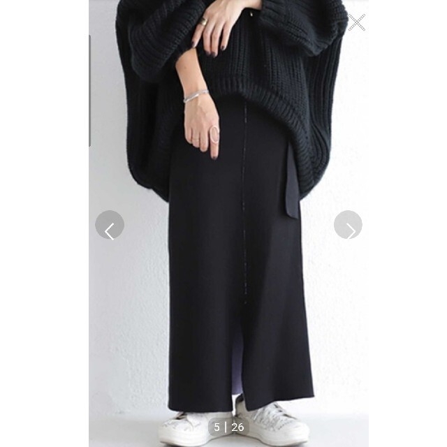 antiqua(アンティカ)の新品❗ベルト付き綿ニットスカート レディースのスカート(ロングスカート)の商品写真