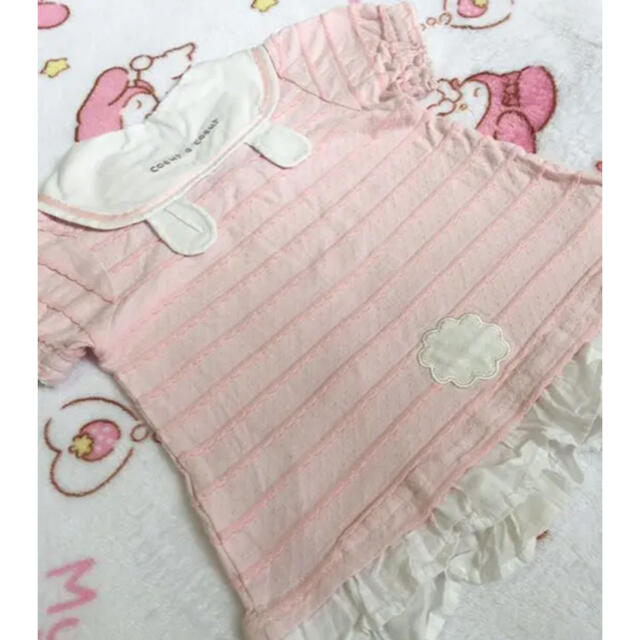 coeur a coeur(クーラクール)のクーラクール うさ耳トップス 80 キッズ/ベビー/マタニティのキッズ服女の子用(90cm~)(Tシャツ/カットソー)の商品写真